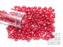 Size 6-0 Seed Beads - Transparent Lustered Dark Red